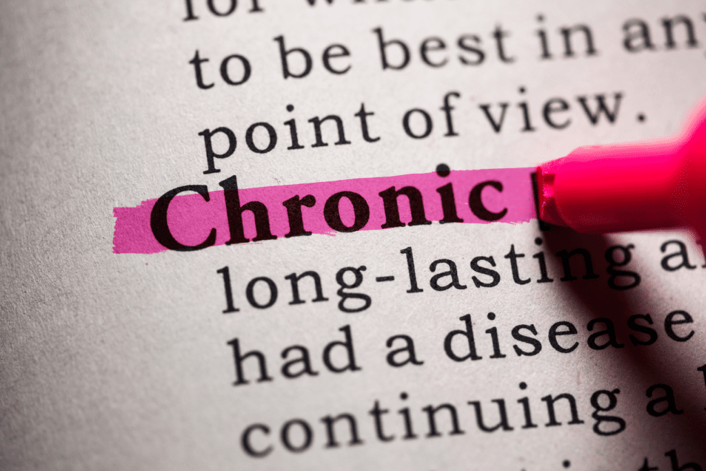 Chronic definition highlighted in text