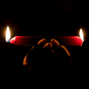 Candle being burnt at both ends