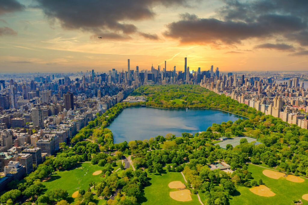 An ariel view of Central Park represents one of the many spaces in New York that can help combat anxiety. Anxiety Therapy in Manhattan, NY can help you recognize these opportunities.