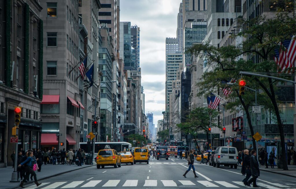 A busy New York City Street representing the hustle and bustle of Life in NYC. Finding a Therapist in NYC can help you adjust to the demands of NYC life.