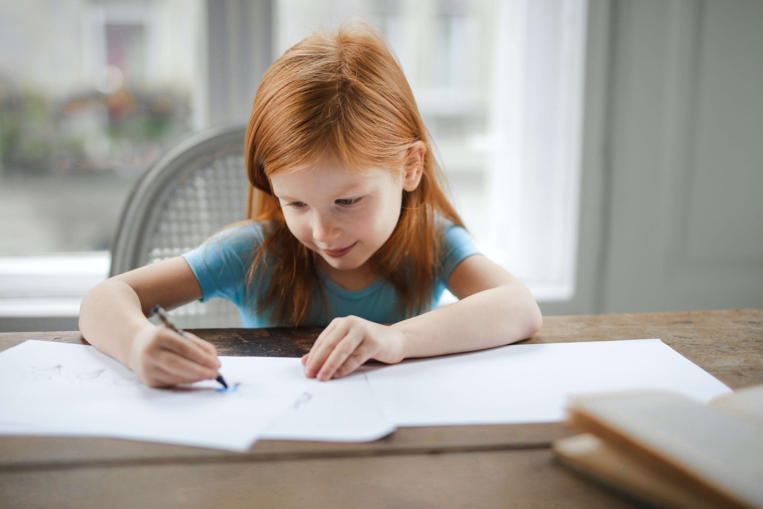 A child does work in anticipation of starting the new school year which can be stressful for parents. Support can be found in Therapy for Anxiety in NYC.