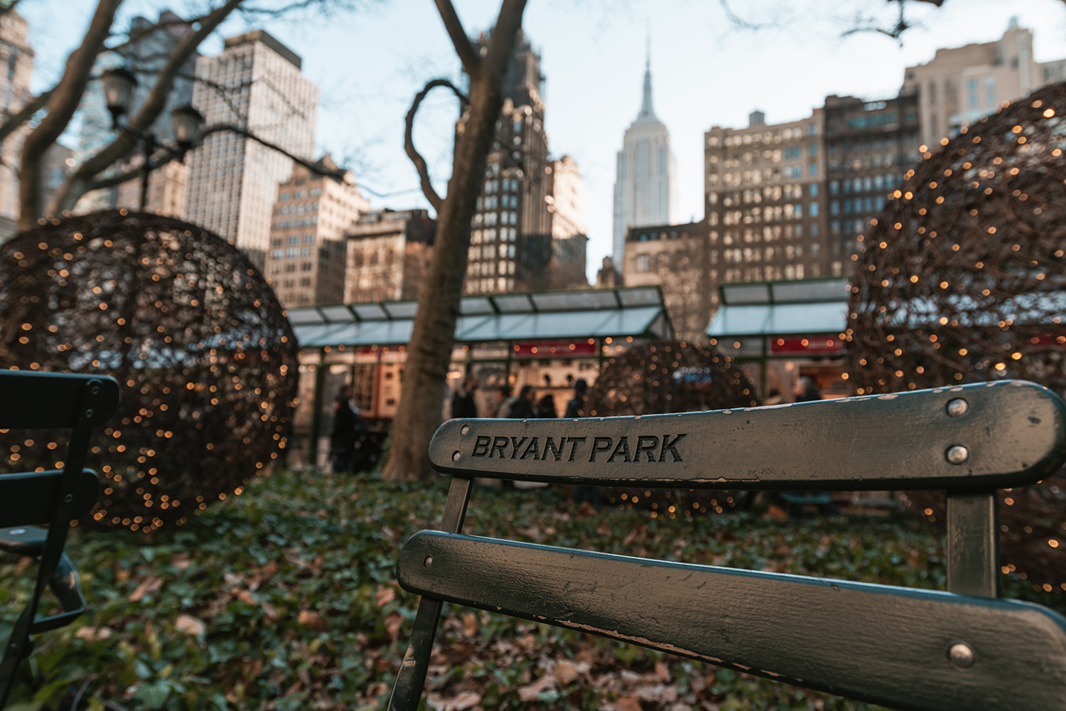 Bench in Bryant Park; Therapy for chronic illness and disabilities in NYC